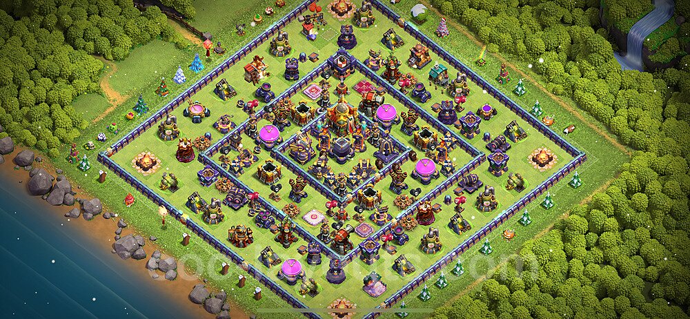 Base plan TH16 (design / layout) with Link, Anti Air / Electro Dragon for Farming 2024, #8
