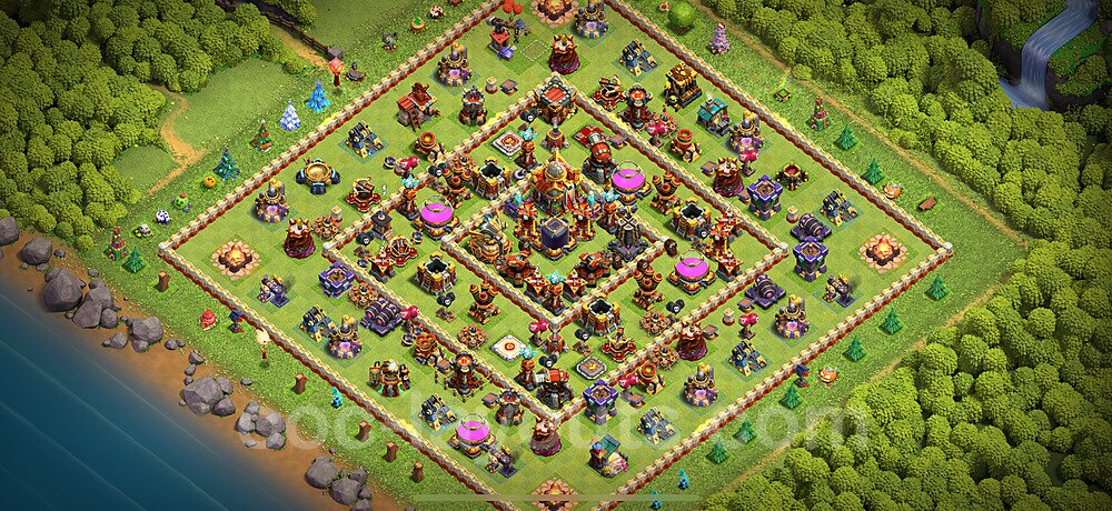 Base plan TH16 (design / layout) with Link, Anti Air / Electro Dragon for Farming 2024, #8