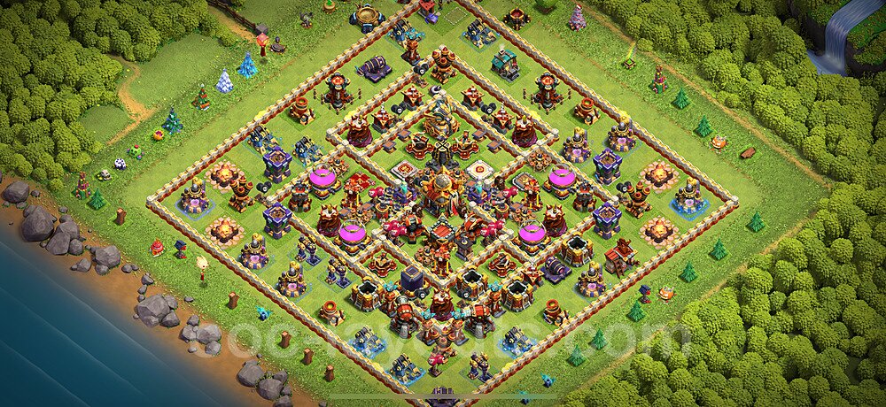 Base plan TH16 (design / layout) with Link, Anti 3 Stars for Farming 2024, #9