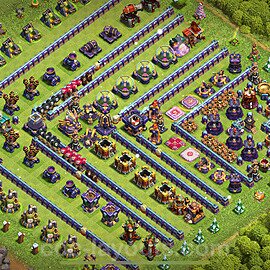 TH16 Funny Troll Base Plan with Link, Copy Town Hall 16 Art Design 2024, #3