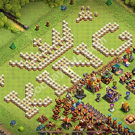 Troll Funny Diseño de aldea Ayuntamiento 16 Copiar - COC TH16 Perfecta Art Distribucion 2026 + Enlace - #8