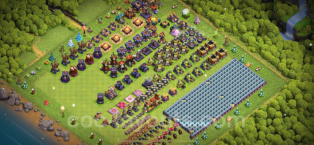 TH16 Funny Troll Base Plan with Link, Copy Town Hall 16 Art Design 2024, #1