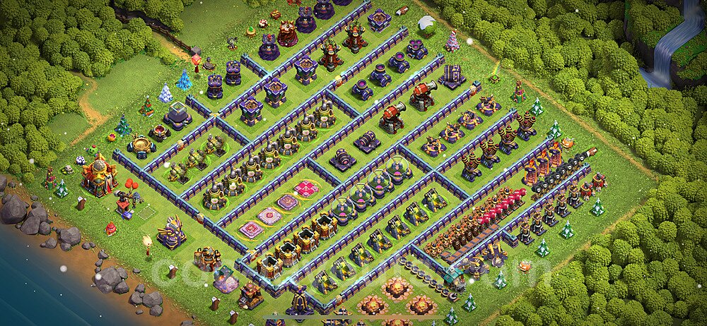 TH16 Funny Troll Base Plan with Link, Copy Town Hall 16 Art Design 2024, #2