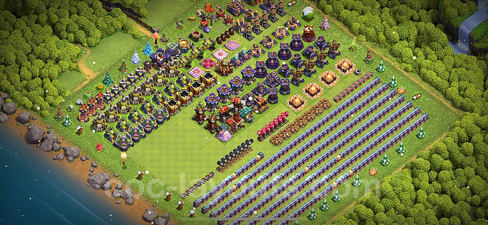 TH16 Funny Troll Base Plan with Link, Copy Town Hall 16 Art Design 2024, #4