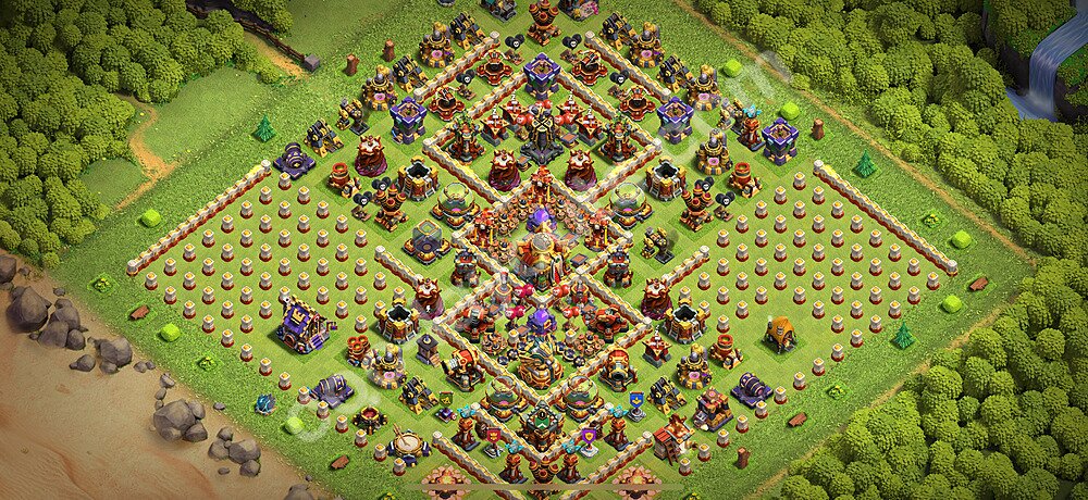 Troll Funny Diseño de aldea Ayuntamiento 16 Copiar - COC TH16 Perfecta Art Distribucion 2026 + Enlace - #6