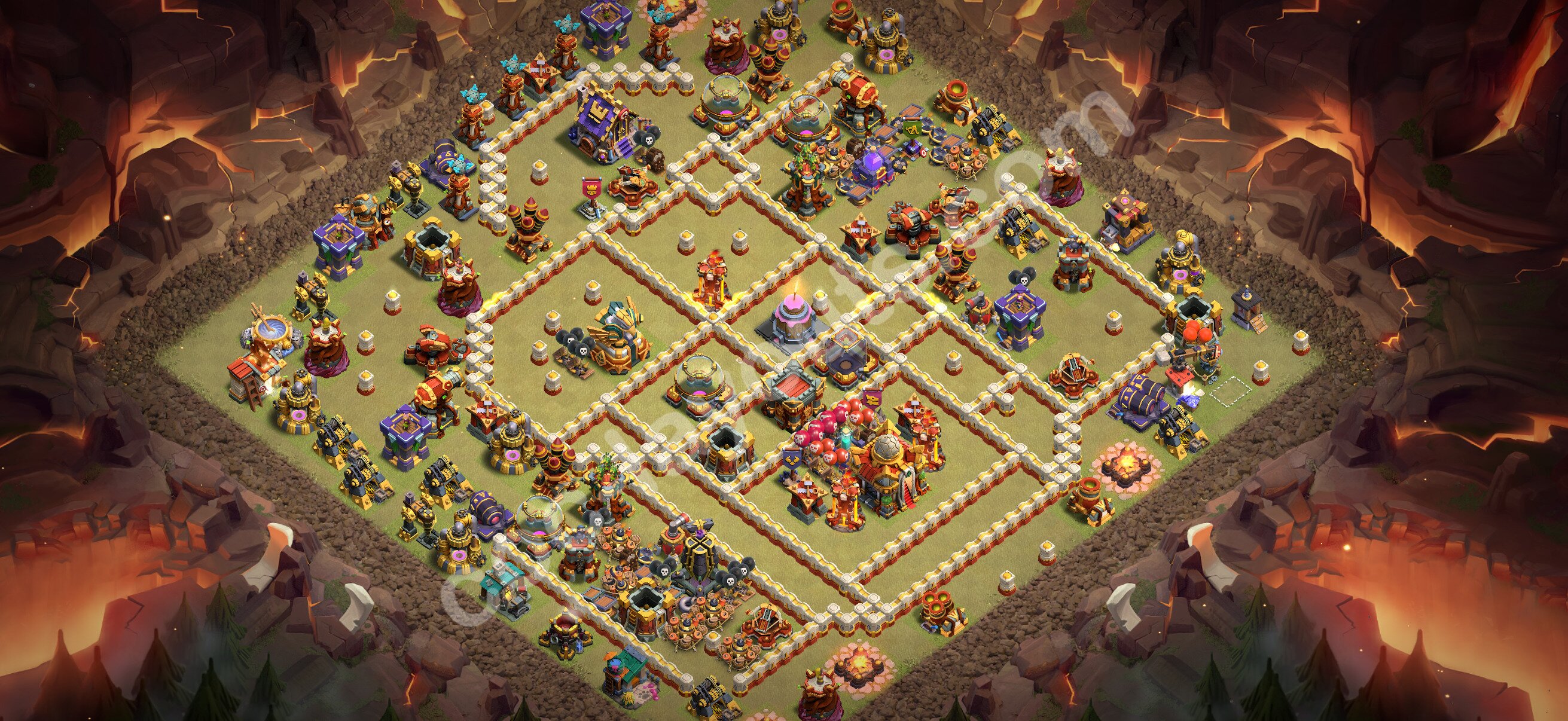 TH16 War Base #163 – TH16 layout preview