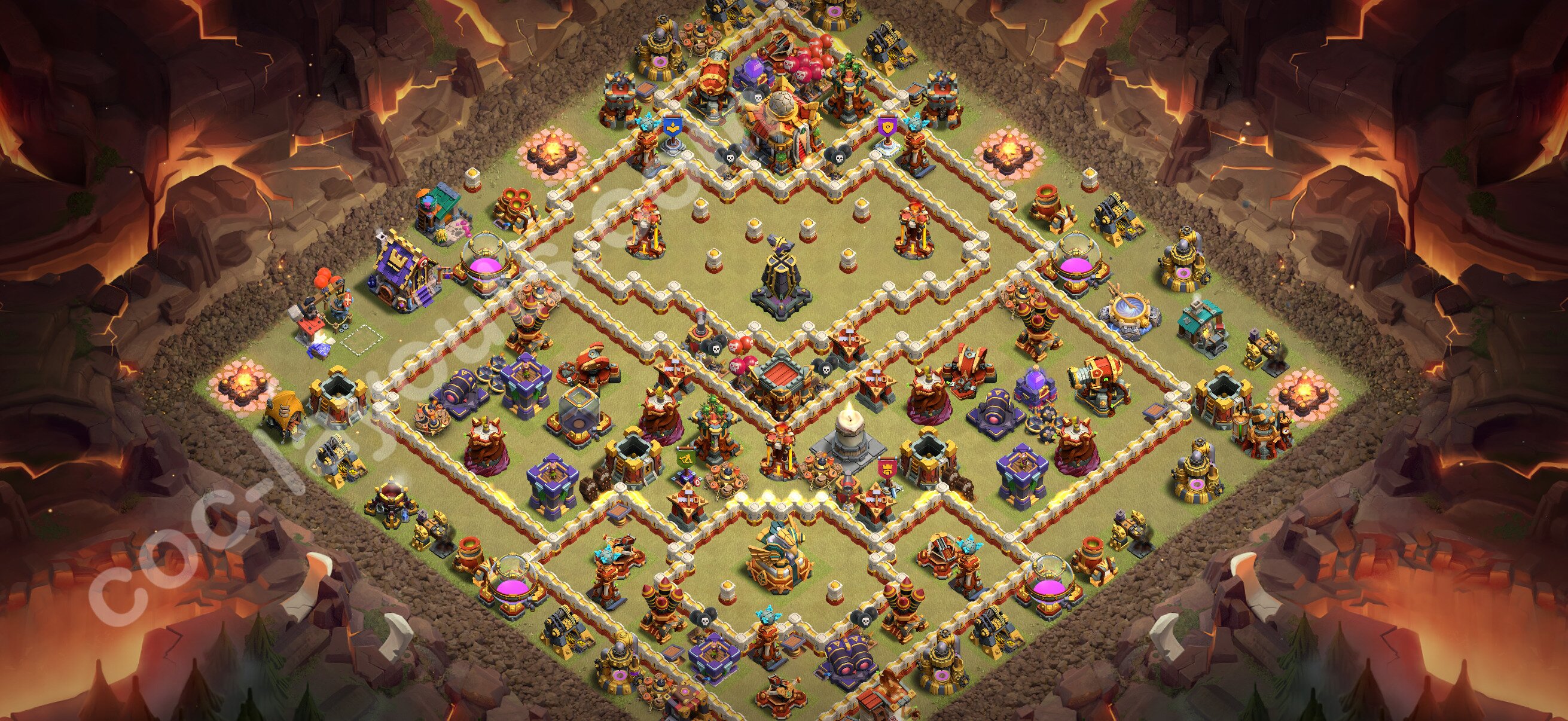 TH16 War Base #167 – TH16 layout preview