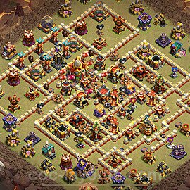 Top Base de Guerre HDV 16 + Lien (Link), Anti tout 2025 gdc - Hôtel de Ville 16 Base Copier - #103