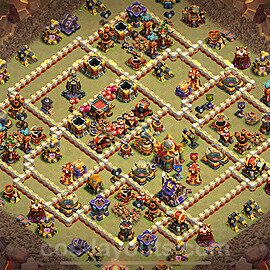 Diseño de aldea para Guerra Ayuntamiento 16 Copiar, Anti Todo - COC TH16 Perfecta Distribucion 2025 + Enlace - #112