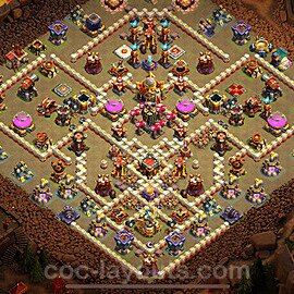 TH16 Anti 3 Stars CWL War Base Plan with Link, Anti Everything, Copy Town Hall 16 Design 2024, #14