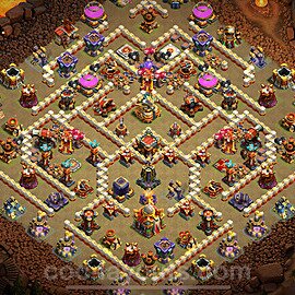 TH16 War Base Plan with Link, Anti Everything, Copy Town Hall 16 CWL Design 2024, #15