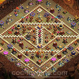 TH16 War Base Plan with Link, Copy Town Hall 16 CWL Design 2024, #18