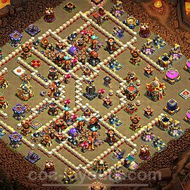 TH16 War Base Plan with Link, Copy Town Hall 16 CWL Design 2024, #23