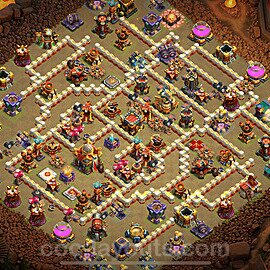 TH16 War Base Plan with Link, Anti Air / Electro Dragon, Copy Town Hall 16 CWL Design 2024, #3