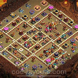 TH16 War Base Plan with Link, Anti Everything, Copy Town Hall 16 CWL Design 2024, #33