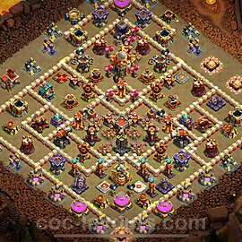 TH16 War Base Plan with Link, Anti Air / Electro Dragon, Copy Town Hall 16 CWL Design 2024, #34