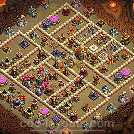 TH16 War Base Plan with Link, Copy Town Hall 16 CWL Design 2024, #37