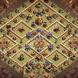 Diseño de aldea para Guerra Ayuntamiento 16 Copiar, Anti Todo - COC TH16 Perfecta Distribucion 2026 + Enlace - #45