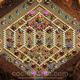 TH16 Anti 3 Stars CWL War Base Plan with Link, Copy Town Hall 16 Design 2024, #46