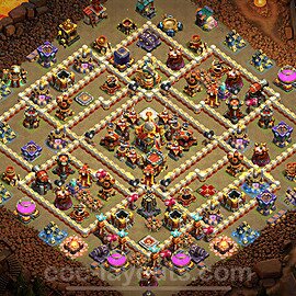 TH16 Anti 2 Stars CWL War Base Plan with Link, Anti Air / Electro Dragon, Copy Town Hall 16 Design 2024, #47