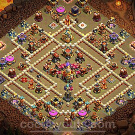 Die Anti 2 Sterne Clan War Base RH16 + Link, Legend League 2024 - COC Rathaus Level 16 Kriegsbase (CK / CW) - #48