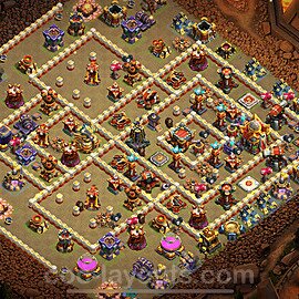 TH16 War Base Plan with Link, Anti Everything, Copy Town Hall 16 CWL Design 2024, #5