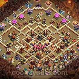 Die Clan War Base RH16 + Link, Anti 3 Sterne 2024 - COC Rathaus Level 16 Kriegsbase (CK / CW) - #58