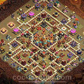 TH16 War Base Plan with Link, Anti Everything, Copy Town Hall 16 CWL Design 2024, #6