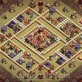 TH16 War Base Plan with Link, Copy Town Hall 16 CWL Design 2025, #68