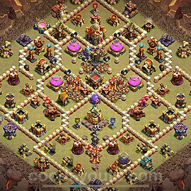 Die Anti 2 Sterne Clan War Base RH16 + Link, Hybrid 2025 - COC Rathaus Level 16 Kriegsbase (CK / CW) - #82