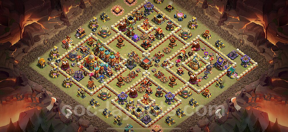 Top Anti 3 Etoiles Base de Guerre HDV 16 + Lien (Link), Anti Air / Electro Dragon 2025 gdc - Hôtel de Ville 16 Base Copier - #105