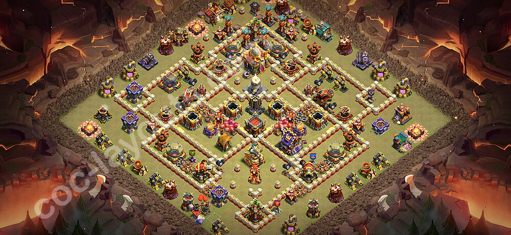 TH16 War Base Plan with Link, Anti Everything, Copy Town Hall 16 CWL Design 2026, #113
