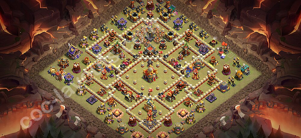Die Anti 2 Sterne Clan War Base RH16 + Link 2026 - COC Rathaus Level 16 Kriegsbase (CK / CW) - #127