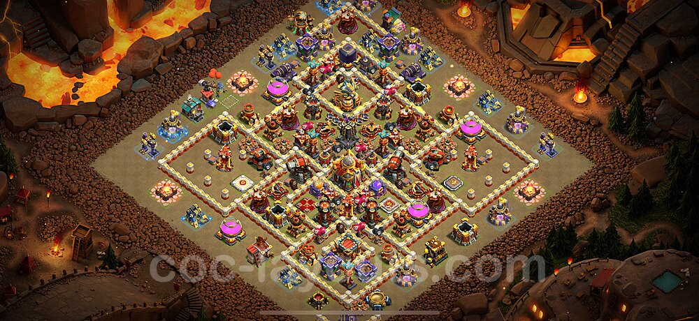 TH16 Anti 2 Stars CWL War Base Plan with Link, Anti Air / Electro Dragon, Copy Town Hall 16 Design 2024, #27