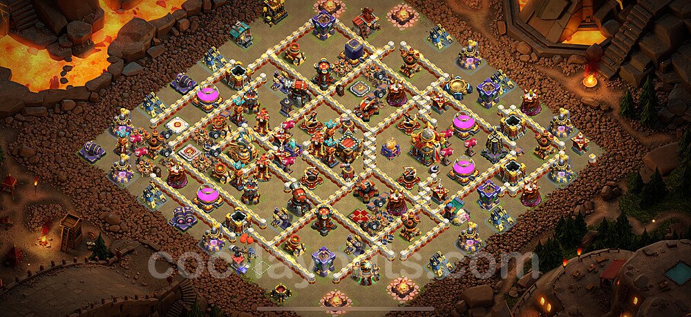 TH16 War Base Plan with Link, Hybrid, Copy Town Hall 16 CWL Design 2024, #30