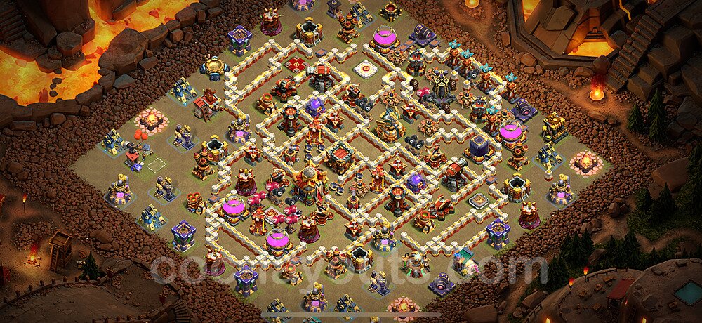 TH16 War Base Plan with Link, Copy Town Hall 16 CWL Design 2024, #36