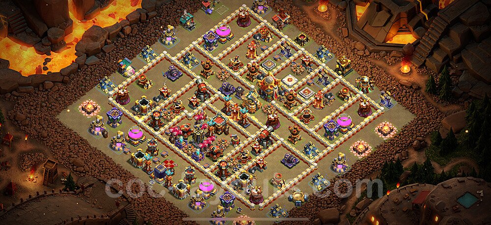 TH16 War Base Plan with Link, Copy Town Hall 16 CWL Design 2024, #37