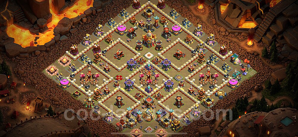 TH16 War Base Plan with Link, Anti Everything, Copy Town Hall 16 CWL Design 2024, #45