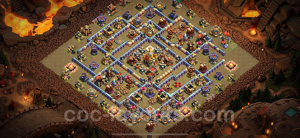 TH16 Anti 2 Stars CWL War Base Plan with Link, Anti Air / Electro Dragon, Copy Town Hall 16 Design 2024, #47