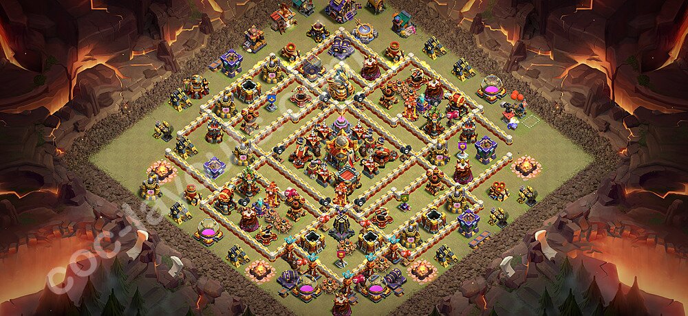 Municipio livello 16 Base di Guerra + Link, Anti Air / Electro Dragon - Anti 2 Stelle Disposizione Villaggio COC 2026 TH16 - #47