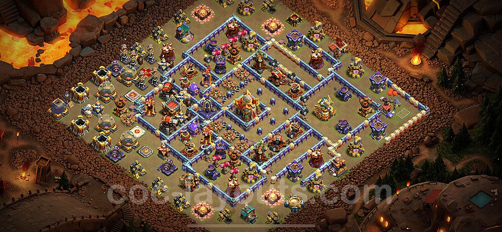 TH16 War Base Plan with Link, Copy Town Hall 16 CWL Design 2024, #49