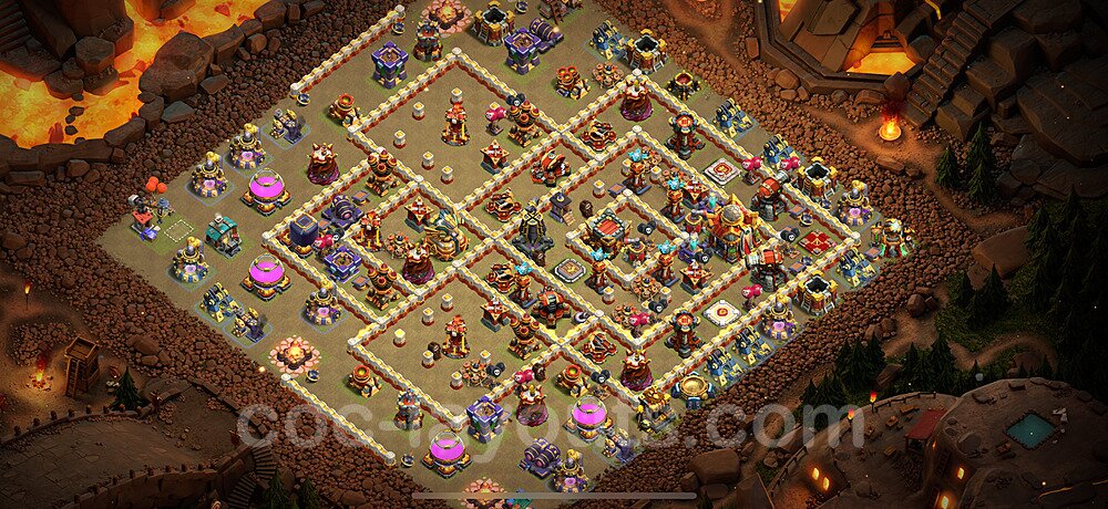 TH16 War Base Plan with Link, Anti Everything, Copy Town Hall 16 CWL Design 2024, #5