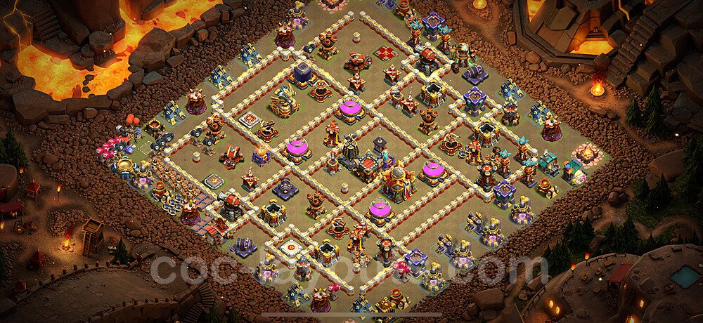 TH16 War Base Plan with Link, Anti Everything, Copy Town Hall 16 CWL Design 2024, #53