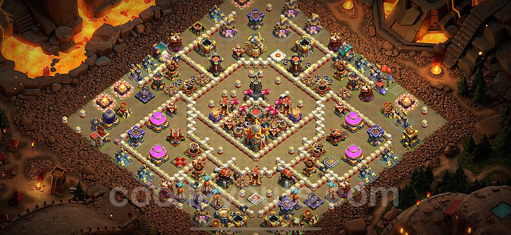 TH16 War Base Plan with Link, Copy Town Hall 16 CWL Design 2024, #55