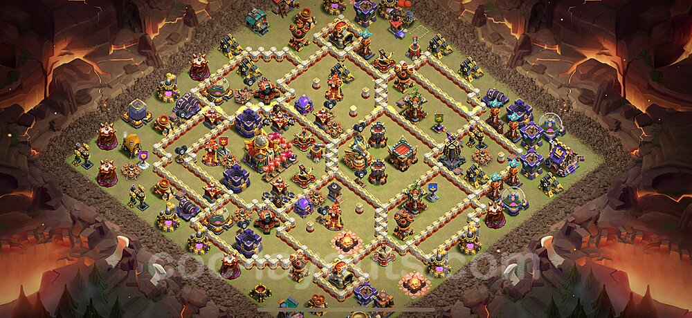 TH16 War Base Plan with Link, Anti Everything, Copy Town Hall 16 CWL Design 2025, #65