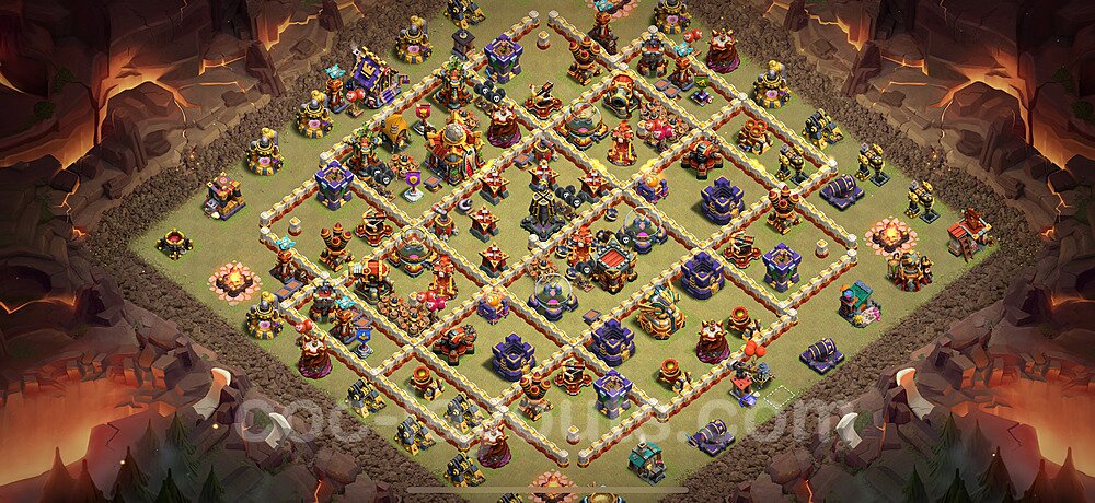 TH16 War Base Plan with Link, Anti 3 Stars, Copy Town Hall 16 CWL Design 2025, #67