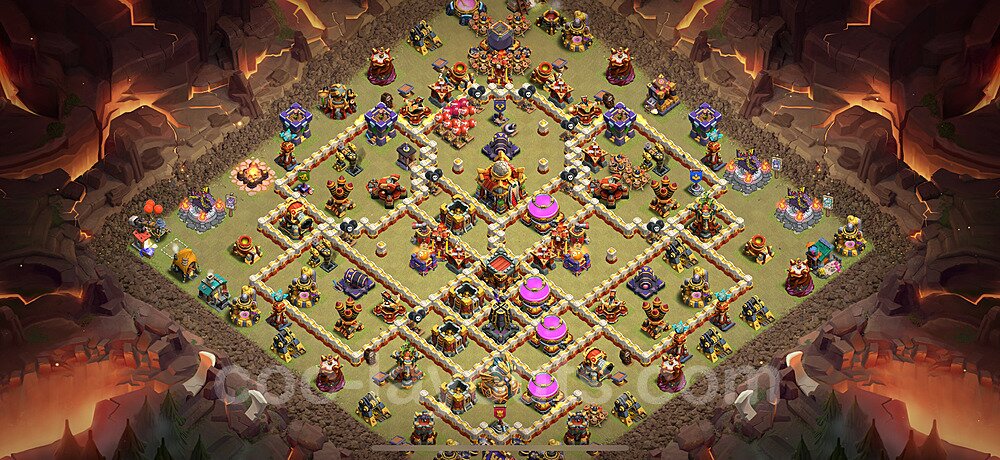 TH16 Anti 2 Stars CWL War Base Plan with Link, Anti Everything, Copy Town Hall 16 Design 2025, #81