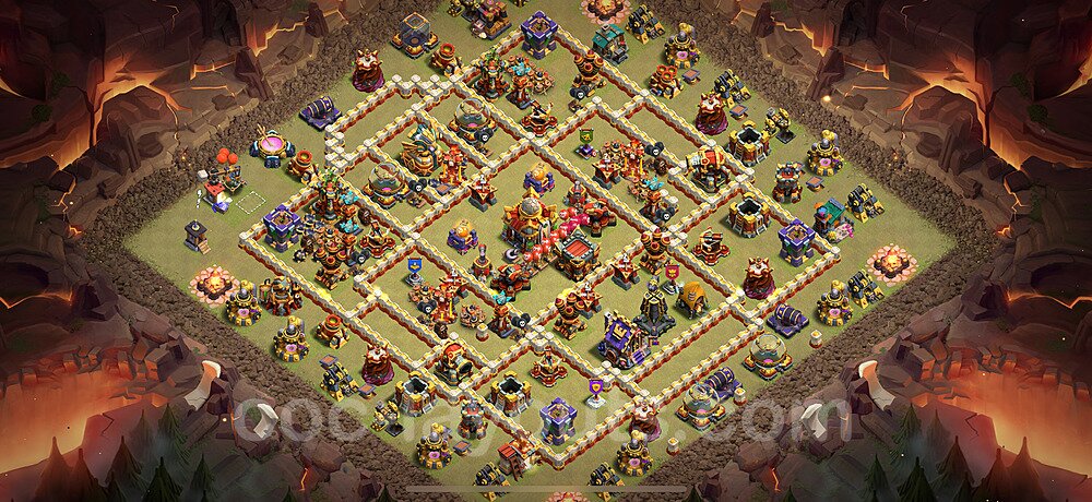 TH16 Anti 2 Stars CWL War Base Plan with Link, Anti Everything, Copy Town Hall 16 Design 2025, #98