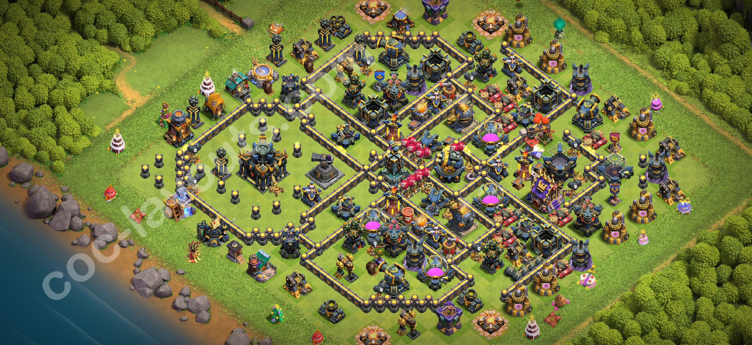 TH17 Hybrid Base #120 – TH17 layout preview