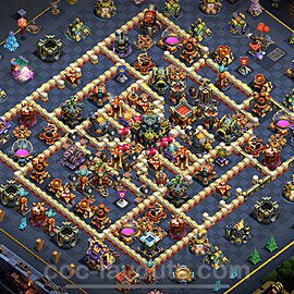 TH17 Anti 3 Stars Base Plan with Link, Copy Town Hall 17 Base Design 2025, #12